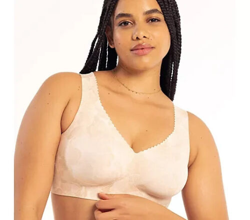 Evelyn & Bobbie Evelyn Seamless Wirefree Bra ChampagneGinkgo X-Large A677303