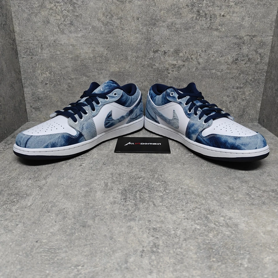 Level SS/New - Air Jordan 1 Low SE 'Washed Denim' CZ8455-100 Men - Image 4 of 4