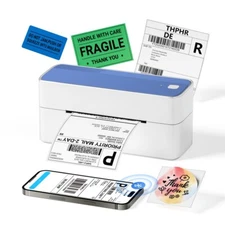 Phomemo 4" x 6" Bluetooth Thermal Shipping Label Printer for UPS USPS FedEx Lot