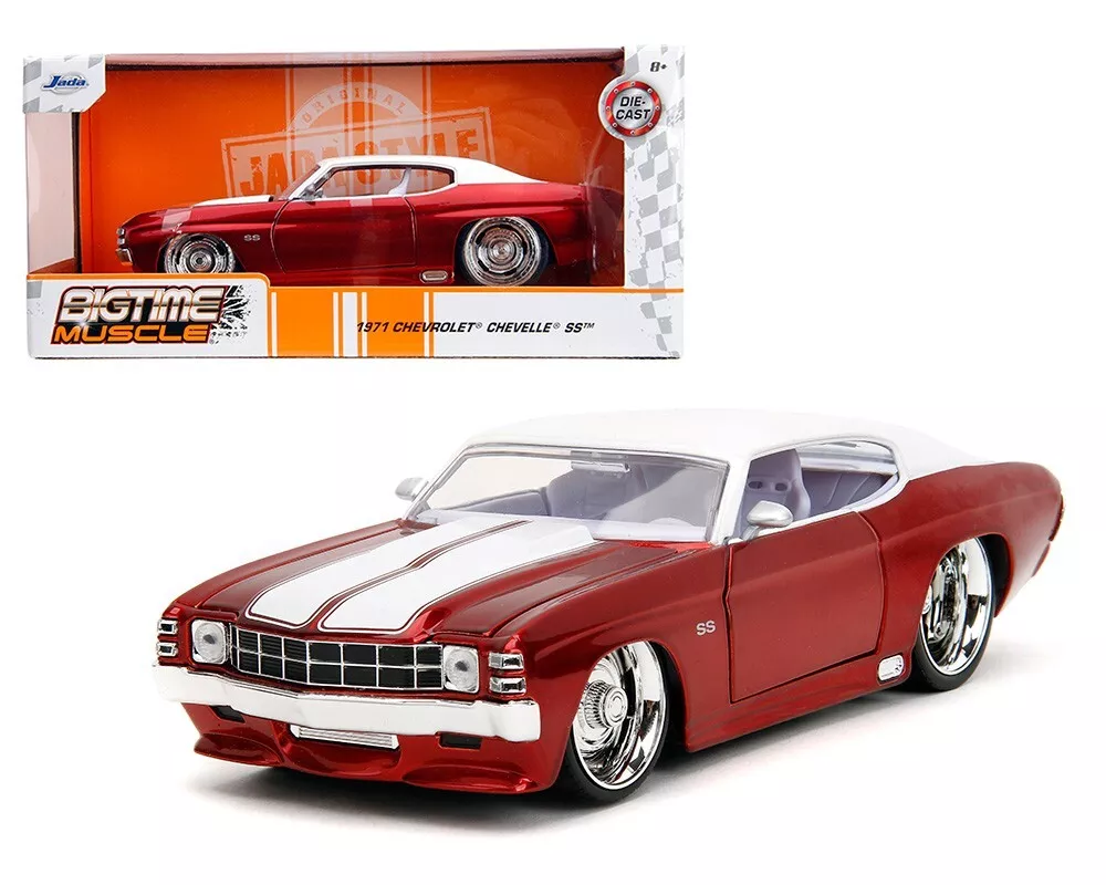 1971 CHEVROLET CHEVELLE SS RED 1 24 DIECAST MODEL CAR JADA TOYS