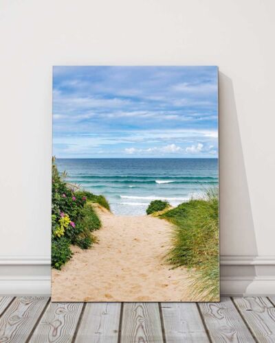 Path to Fistral beach, Cornwall. canvas picture print framed. portrait - 第 1/1 張圖片