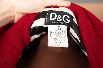 Dolce & Gabbana Red Wool Textured Winter Coat Jacket Zebra Lined