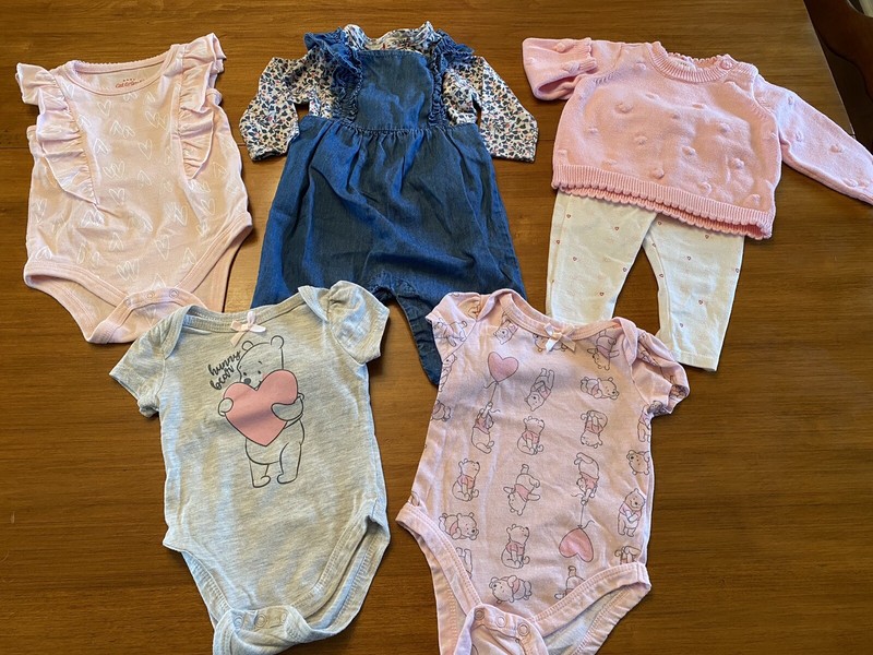 Baby Girl Mixed Clothes Lot Size 0-3 Months 7 Pieces VGC