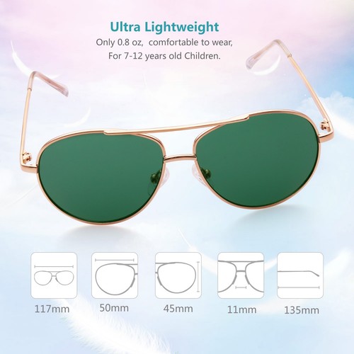 Aviator Sunglasses For Kids Boys Girls Baby Children Toddler Eye Glasses Case - Picture 34 of 53