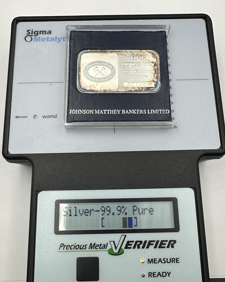 L438 イギリス JOHNSON MATTHEY 1オンス　カプセル付き Rare Johnson Matthey London Bankers limited 1 oz 999 Silver
