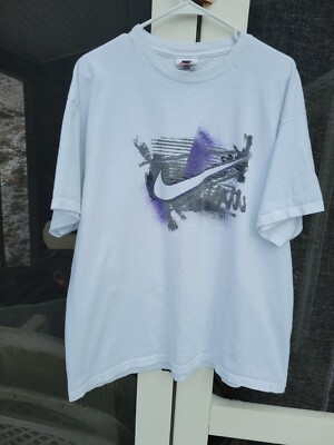 Vintage Nike White Tag Made USA Graffiti T Shirt Tee 90s Large