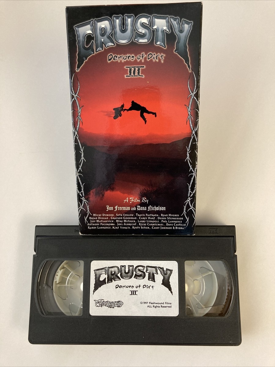 ●NASTYVILLE Presents 3-DEEP Crusty Demons Of Dirt 3 III (VHS, 1997) Jon Freeman, Dana
