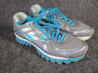 Brooks Adrenaline Running Shoes Women 9.5 B Silver GTS 16 Walking Training Gym