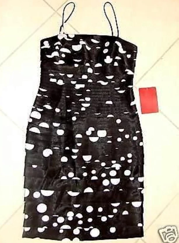 new RRP $220 JS COLLECTIONS POLKA DOT SHUTTER DRESS 8 10 - Image 2 of 4