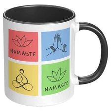 Four Namaste Accent Mug
