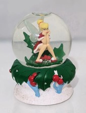 Disney Store Tinker Bell Christmas Snow Globe Touch of Holly Winter Fairy 9cm