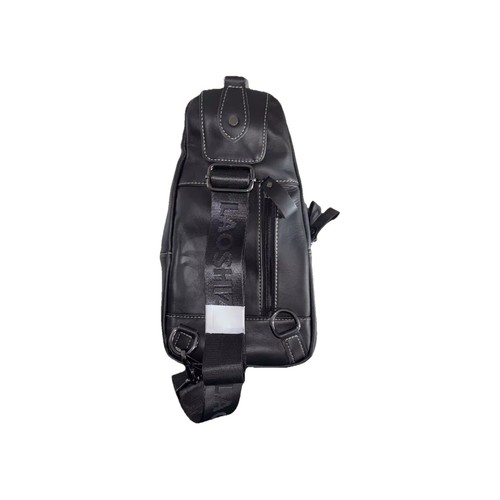 Men’s Leather Crossbody Shoulder Messenger Travel Chest Sling Hiking Bag NEW - Picture 4 of 18