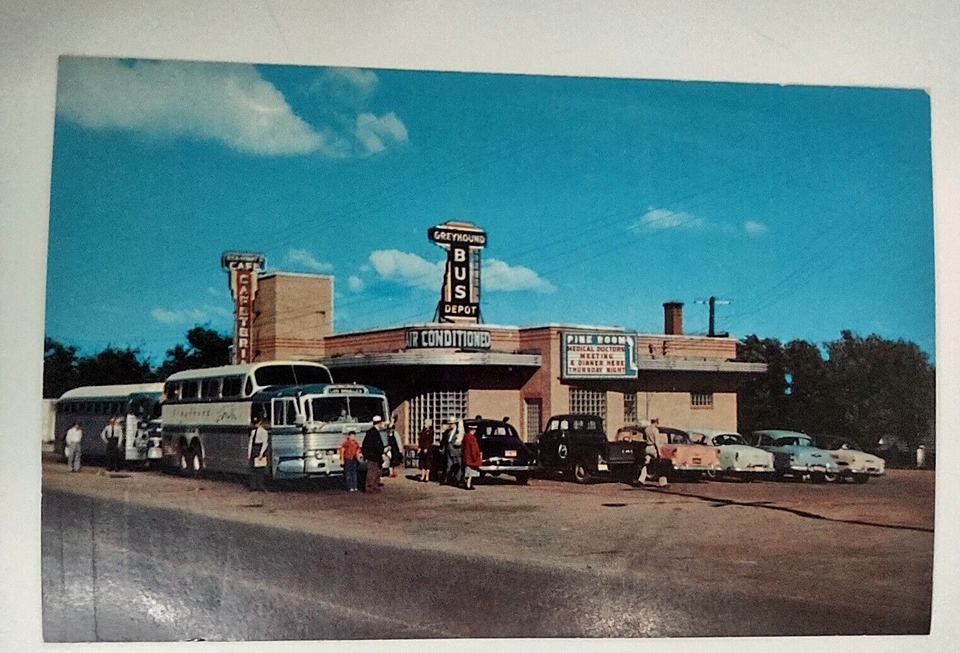 Rolla Missouri MO Waterman's Cafeteria Greyhound Bus Depot Autos