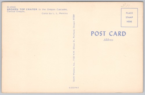 Oregon Cascades Vintage Postcard Broken Top Crater - Bild 2 von 2