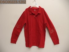 Old Navy Boy's Long Sleeve Uniform Polo, XL 14-16 , Red, 489801110857, 16" Bust
