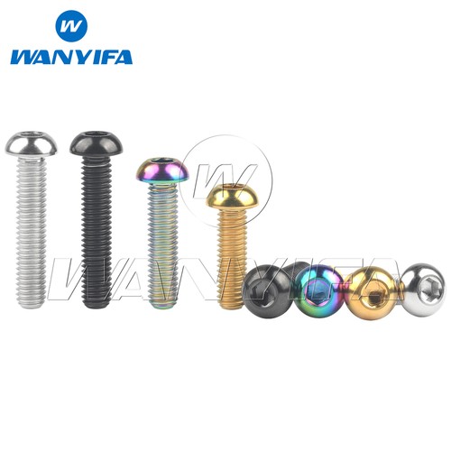 Tornillos hexagonales Ti Gr5 cabeza botón cabeza 5 piezas titanio perno M6x12 16 20 25 30 mm para bicicleta - Imagen 3 de 10