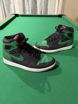 Jordan 1 Retro High Pine Green Black Men Size 10 Basketball Sneakers 555088-030