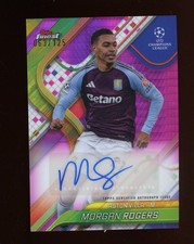2024 Topps Finest UEFA Chrome Morgan Rogers Auto Pink Prism 63/125