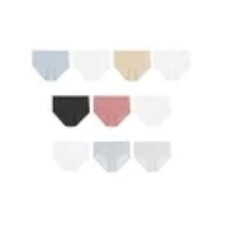 Hanes Women's Panties 10 Pack, Moisture-Wicking Cotton Brief Underwear Size 7