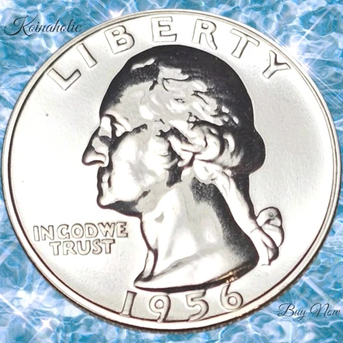 1956 P Washington Silver Proof Quarter 25c from Original Proof Set Fast SHIP 🚢