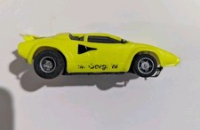 TYCO Lamborghini Countach Yellow HO Slot Car