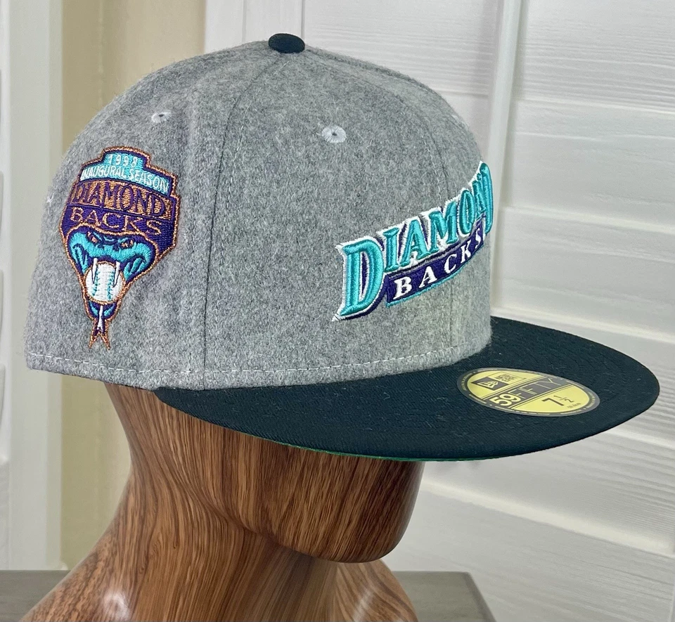 New Era MLB Arizona D-Backs Wool Fitted Hat w/1998 Inaugural Season Patch, 7 1/2 - Image 3 of 4