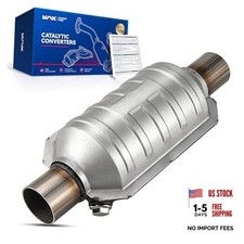 2 1pc Catalytic Converter Fit For 2 Inch Inletoutlet 2universal