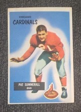 1955 BOWMAN #52 PAT SUMMERALL RC CHICAGO CARDINALS GIANTS CBS VG/EX 🏈