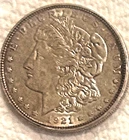 1921 D Morgan Beautiful AU coin still lots of luster free shipping Sigma tested+