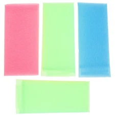 4 Pcs Nylon Exfoliating Bath Towels Long Shower Washcloth for Body