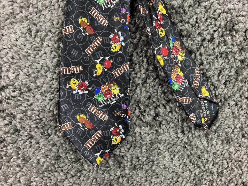 Corbata M&M’s Personajes Negra Novedad Colorido Estampado Gráfico Poliéster Foto 2 de 4