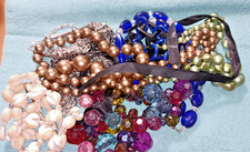 2.lbs Bulk Costume Jewelry Lot Wearable Fashion Necklaces Metal  Plastic