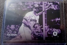 Topps 2025 Black & White Cal Raleigh Seattle Mariners Purple /25 #025