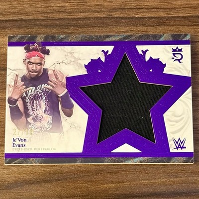 2025 Topps Royalty WWE Je von Evans Star Relics Purple Patch 27/50 EVENT USED!
