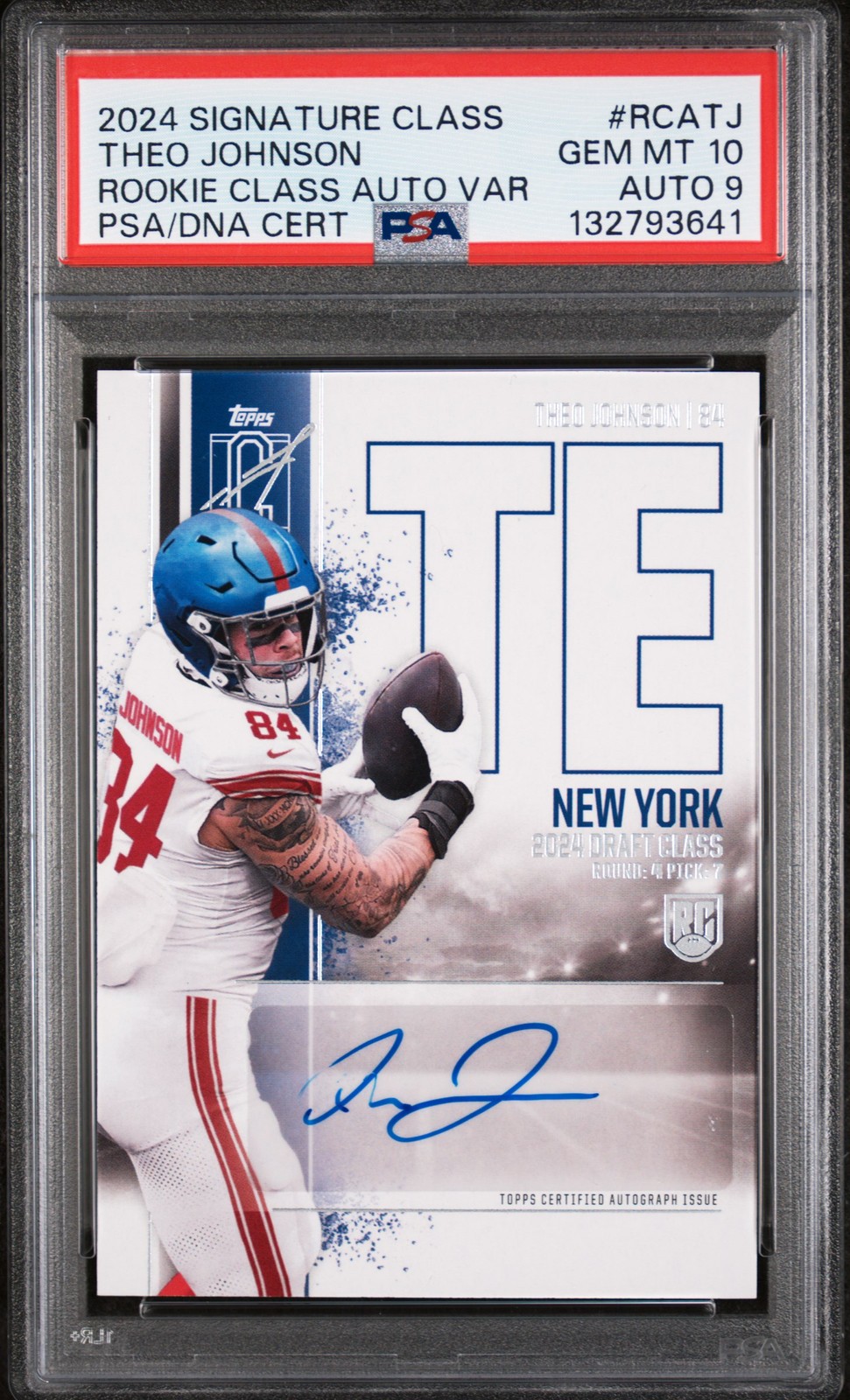 Theo Johnson Topps Signature Class Rookie Class Autograph Variation #RCATJ Base
