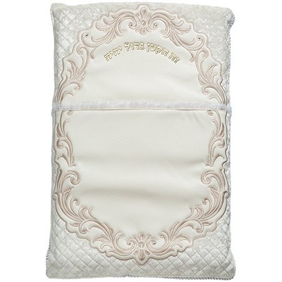 Gold embroiedery White Brit Pillow