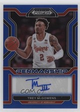 2022-23 Prizm Draft Picks College Penmanship Blue 88/149 Trey McGowens Auto 0ur2