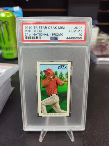2010 Tristar OBAK Mini Mike Trout #N28 31st National Promo PSA 10 GEM MINT