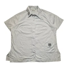 Vintage 80s’s Chain Stitch Bowling Shirt  Champions Etta Size 42 Blue