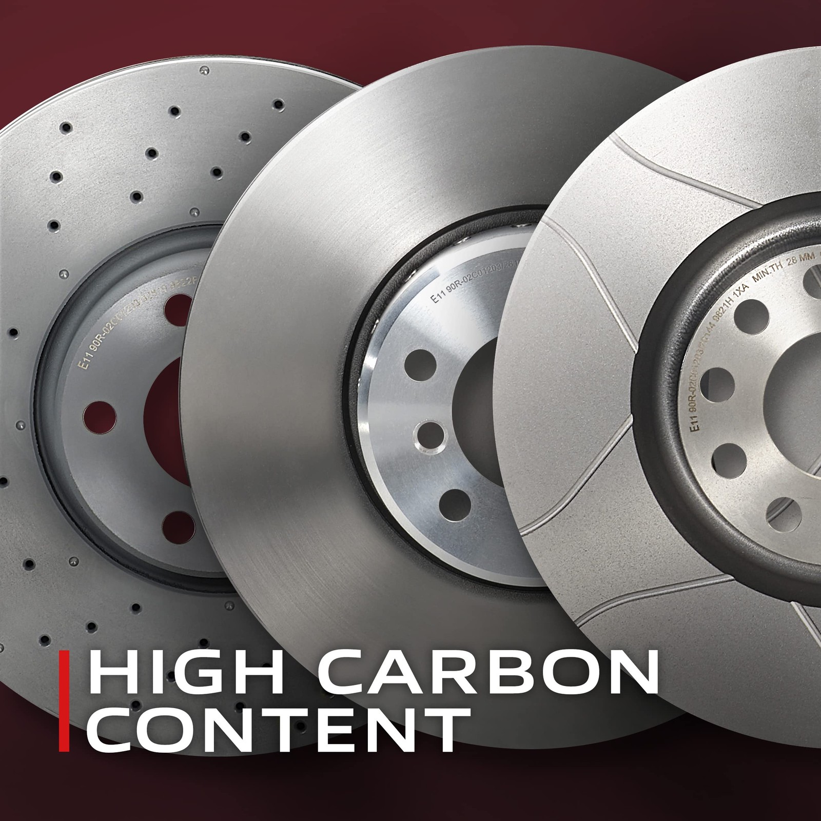 Brembo UV Coated Front Vented Brake Rotor for Mercedes-Benz Brabus, Cast Iron