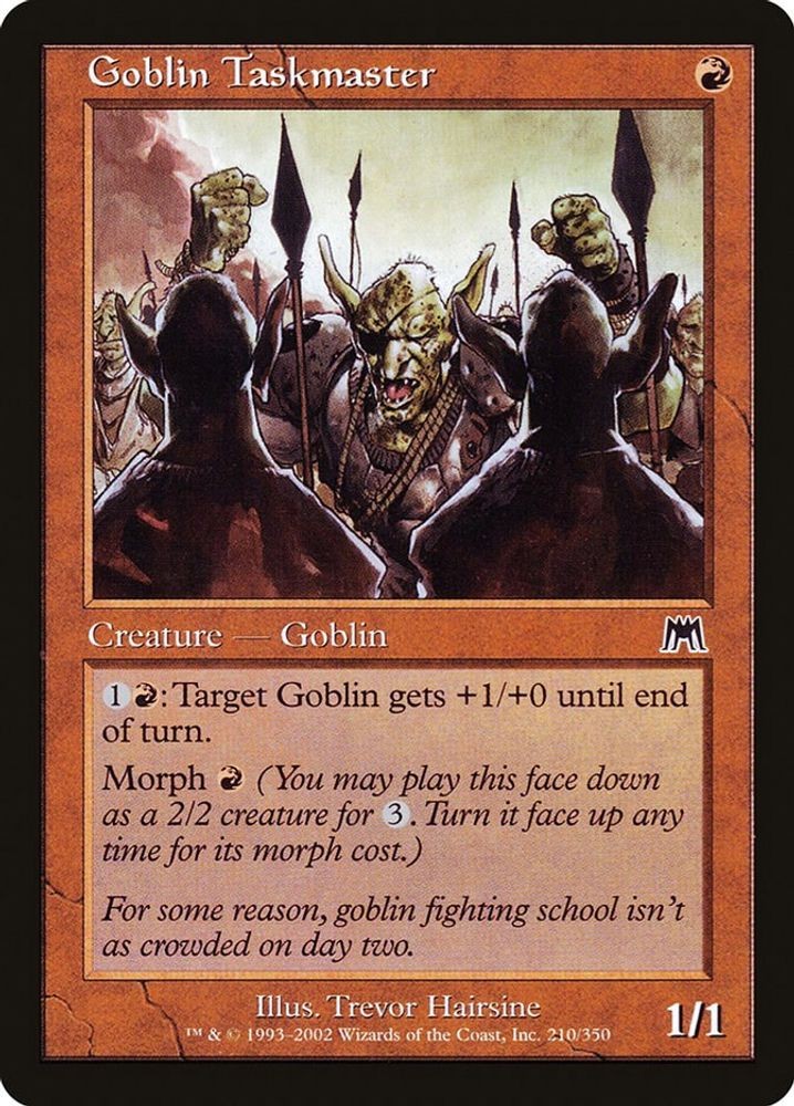 2002 Magic: The Gathering: Onslaught - Goblin Taskmaster (#210, C, Near Mint)