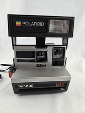 Vintage Polaroid Sun 600 LMS Instant Film Camera W/Strap Not Tested No film