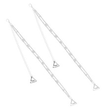 2pcs Rhinestone Bra Straps, Fancy Silver Adjustable Decorative Shoulder Chains
