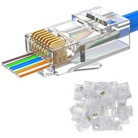Cat6 Stecker, RJ45 Pass Through Stecker, Cat6 Pass Through Connectors