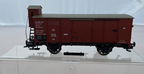 Fleischmann HO 5866K KPEV Posen 14479 Allrad geschlossener Transporter, Bremshütte, Trittstufe defekt | Zustand: Used