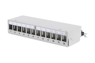 Digitus Desktop Patch Panel - For Keystone Modules - 12-port - Shielded - Patch