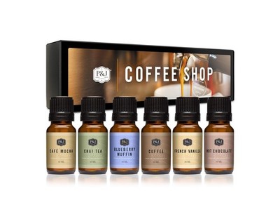P&J Trading Fragrance Oil Coffee Shop Set | Coffee, Café Mocha, Chai Tea, H
