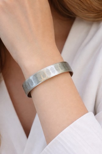Antique Starburst Bangle Sterling Silver