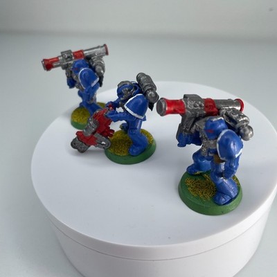 3 x Mix Space Marines Heavy Gun Raketenwerfer GW Warhammer 40K bemalt