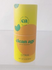 CLEAN AGE NATURAL DEODORANT CITRUS 2 OZ ALUMINUM  BAKING SODA FREE